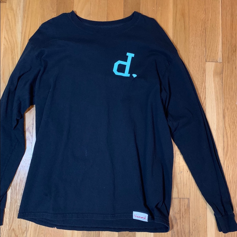 Diamond Black Long Sleeve T-Shirt